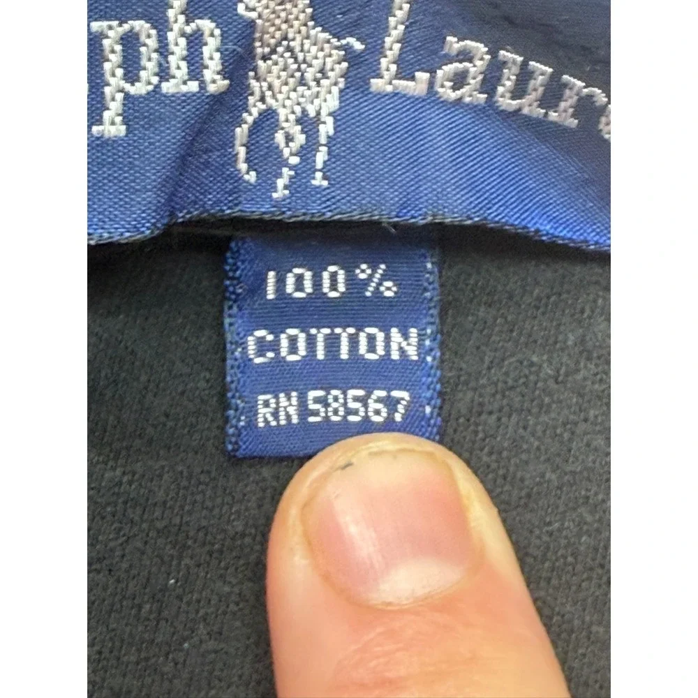 Ralph Lauren Women Polo Shirt Black Red Pony 100% Cotton Size‎ Small